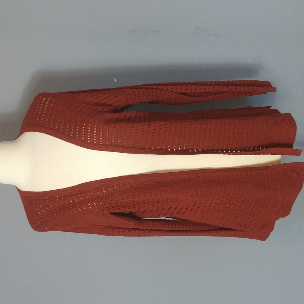 Apt.9 XL knit brick rust colored open cardigan XL